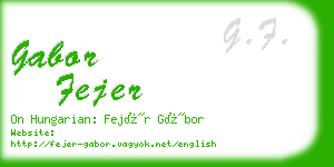 gabor fejer business card